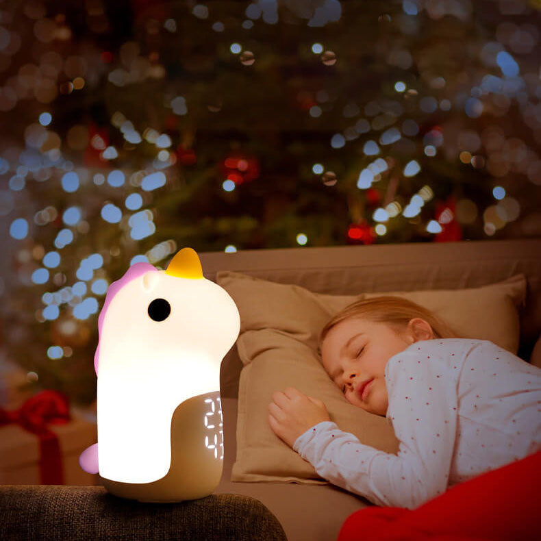 Unilora DreamLight Wecker | Einhorn Design | Timer & LED Nachtlicht | Kinderzimmer-Deko