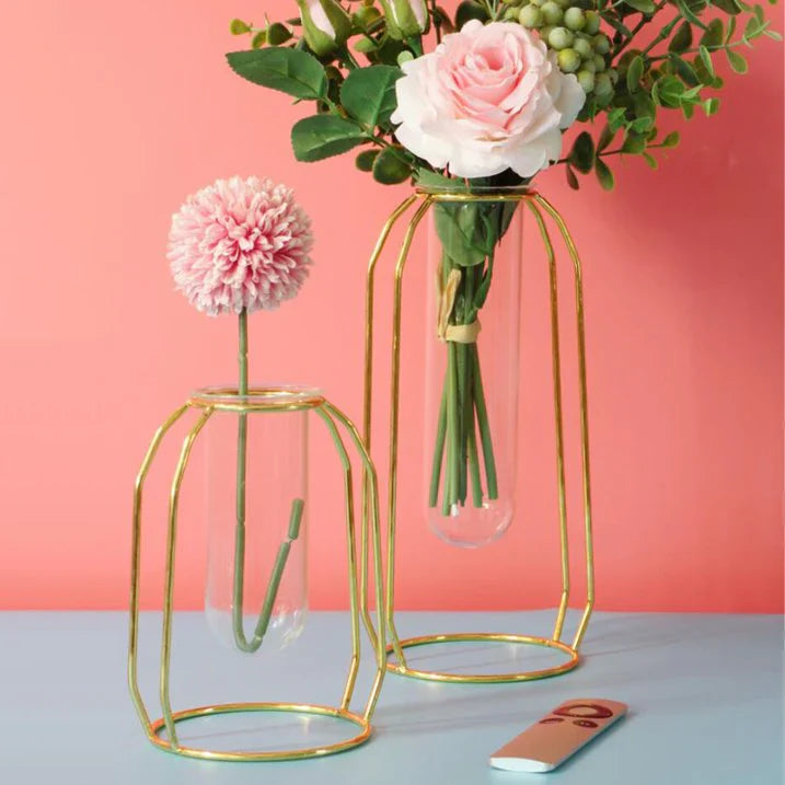 FloraHaven Propagation Vase | Nordic Design Blumenhalter | Glas Test Tube Pflanzgefäß | Deko für Zuhause