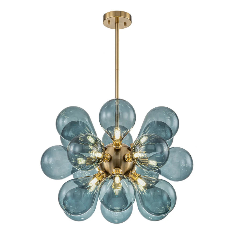 AuraBliss Cluster Glas Bubble Kronleuchter | Einzigartiges Design | Elegante Beleuchtung für Zuhause