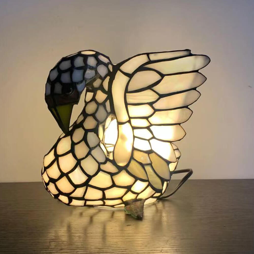 GlasVivo Tiermotive Tischlampe | Buntglas | Kreative Tiffany Deko | LED 1-Flammig