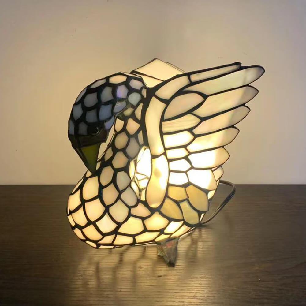GlasVivo Tiermotive Tischlampe | Buntglas | Kreative Tiffany Deko | LED 1-Flammig