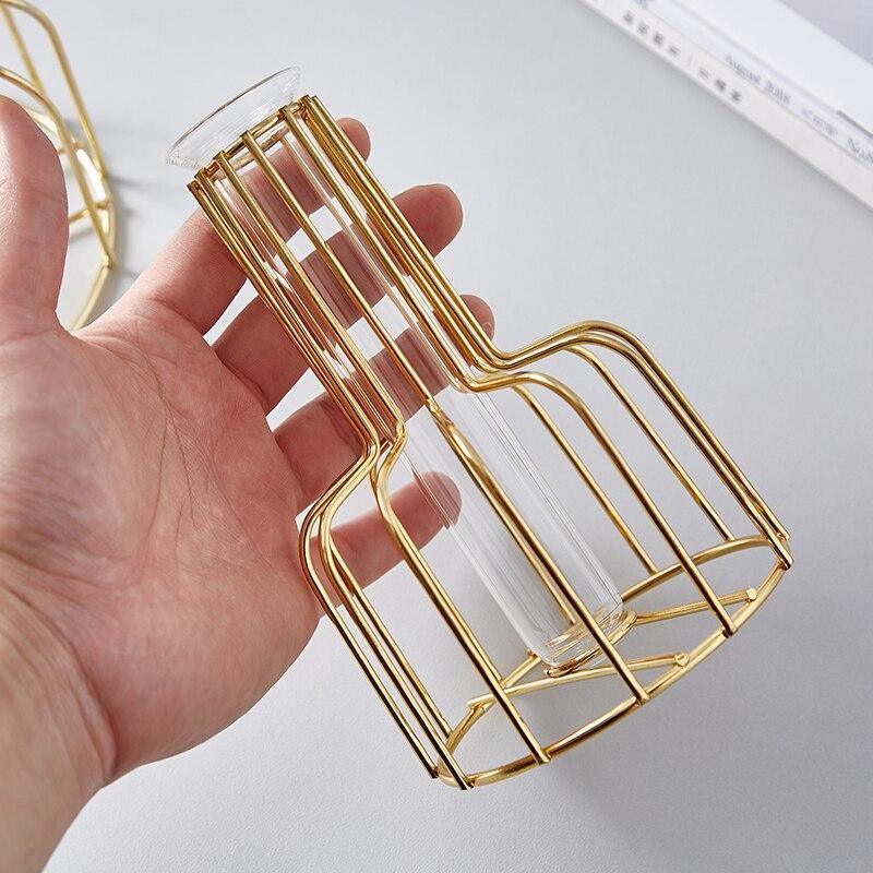 VaseTech Testrohr-Vase mit Metallständer | Modernes Design | Minimalistische Dekoration für Zuhause & Büro