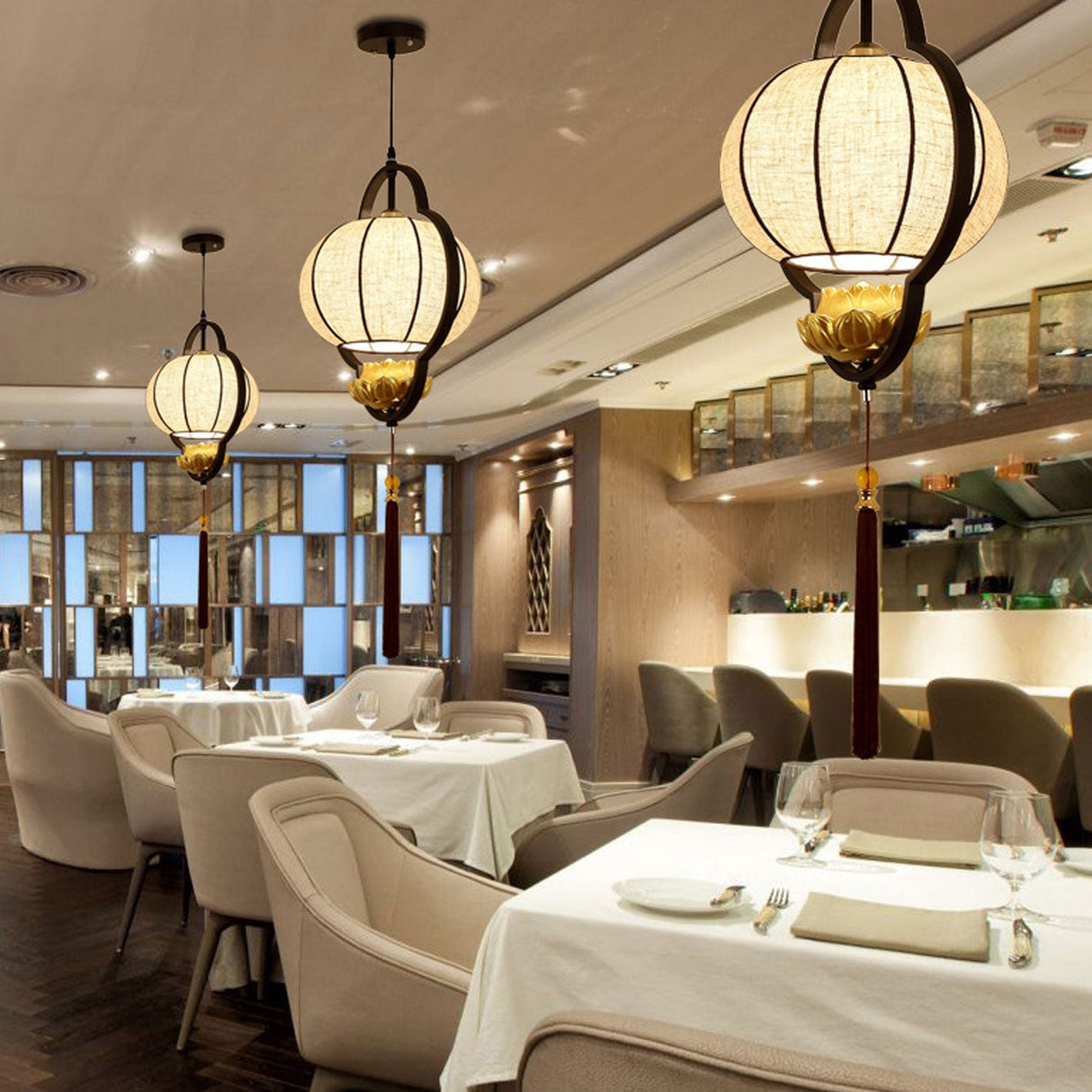 Zeniron Glow Pendelleuchte | Chinesisches Retrodesign | Luxus in Schmiedeeisen | Einzigartige Beleuchtung