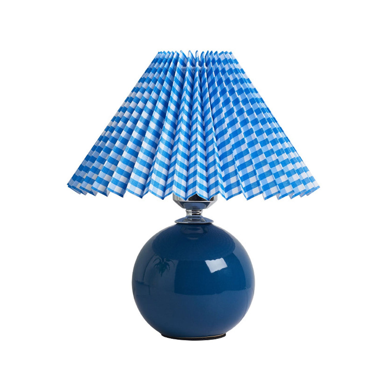 GlowEase Pleated Design Tischlampe | Keramikbasis | Stimmungslicht | Minimalistisches Design | Deko für Zuhause