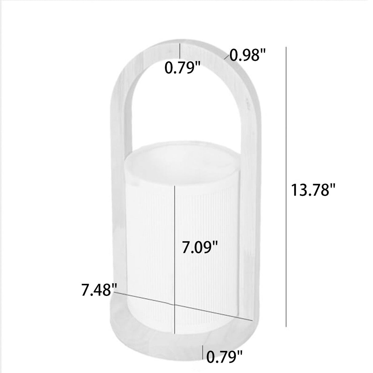 LinoGlow Nordic Design Tischlampe | Tragbares Holz- & Stoffdesign | Dimmbar | 3 Lichtfarben