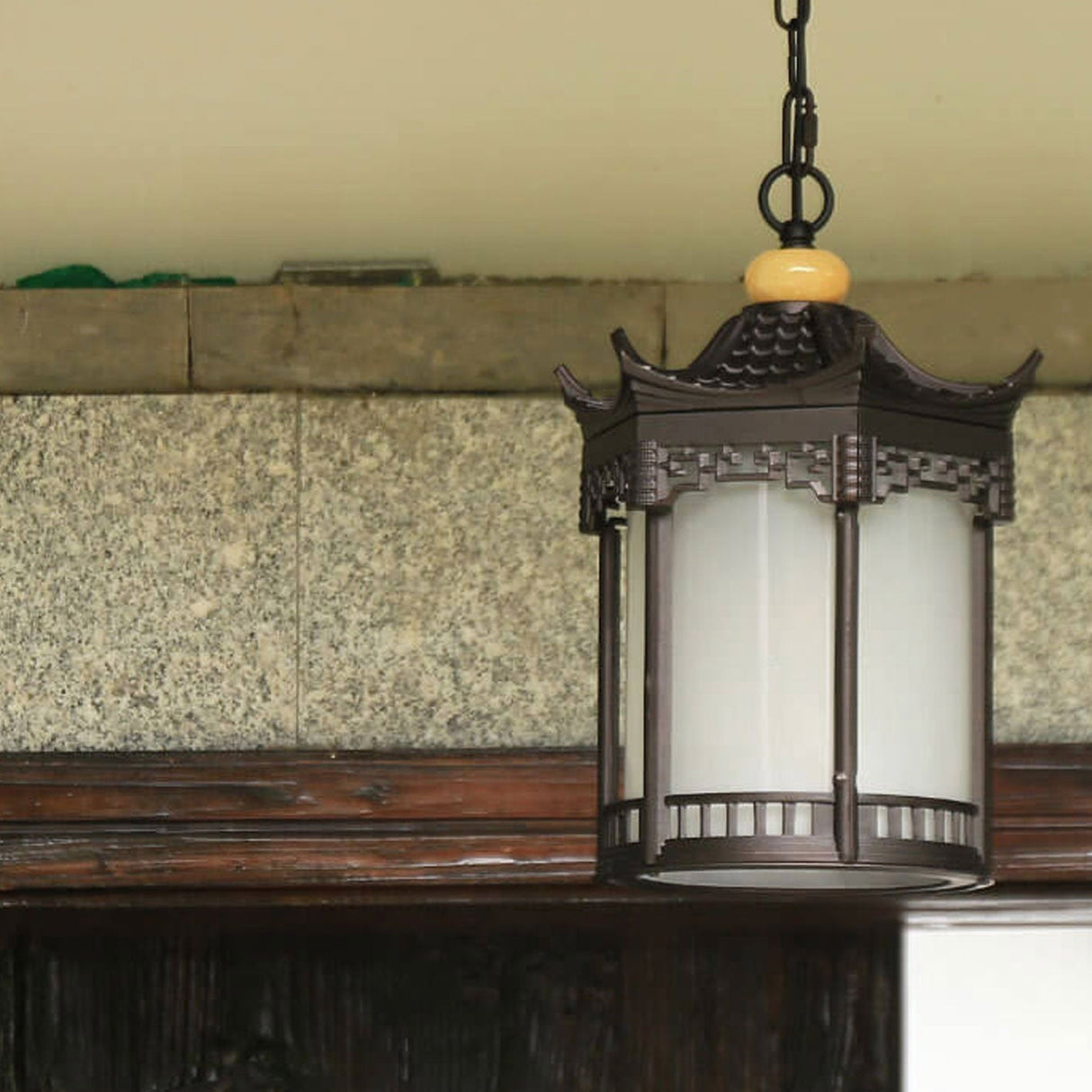 HexaLantern Outdoor LED Hängeleuchte | Wasserdichte Retro-Laterne | Chinesisches Sechseck-Design