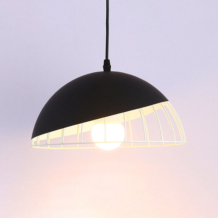 CageLine Nordic Pendelleuchte | Macaron Aluminium-Design | 1-flammige Drahtkäfig-Lampe | Farbenfrohe Eleganz