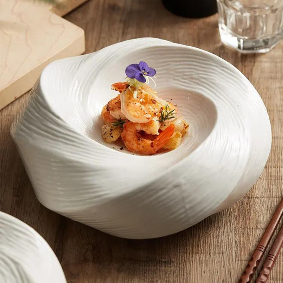 SwirlDish Moderne Keramikschale | Vielseitige Dessert- und Suppenschale | Robuste Qualität