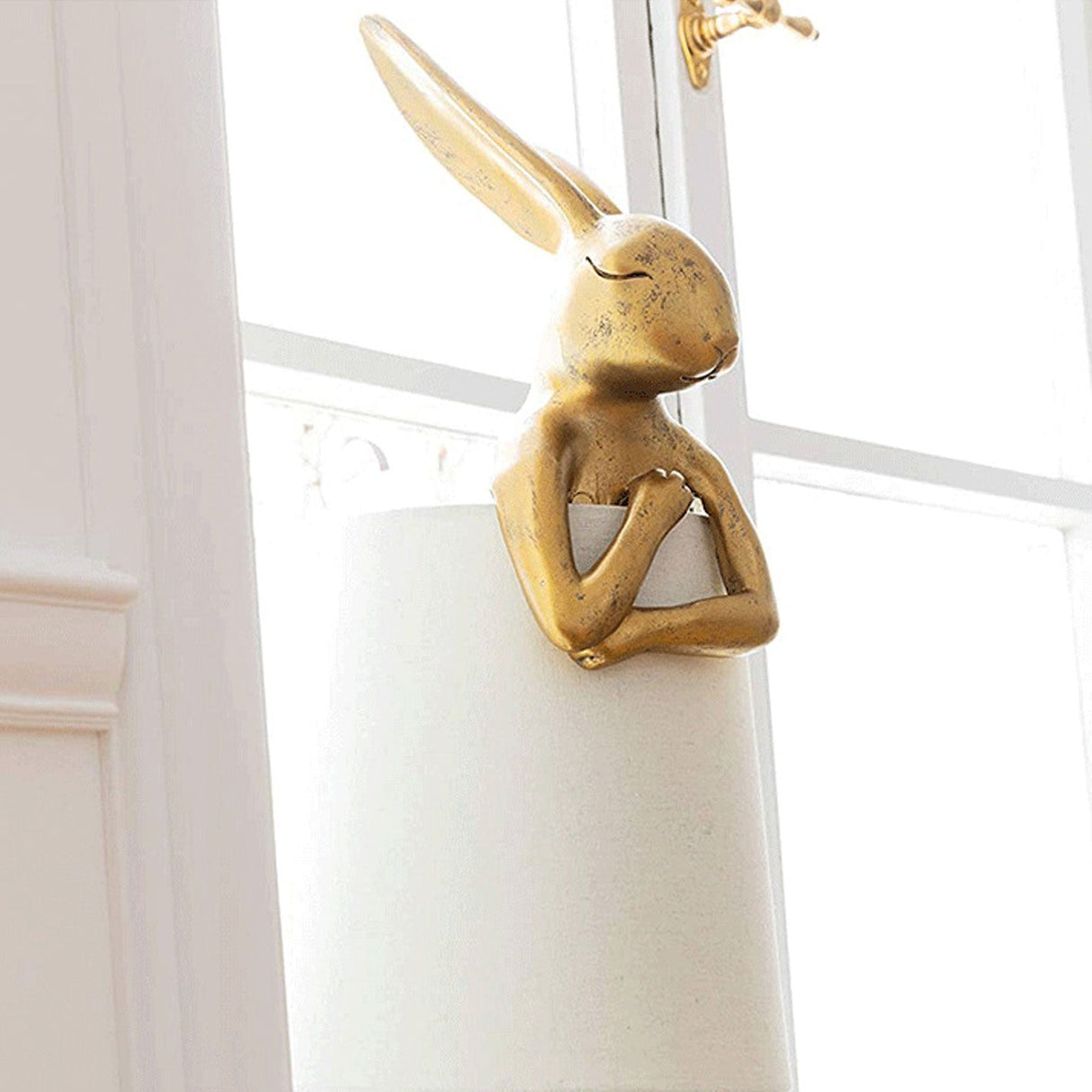 LunaBeam Nordic Rabbit LED Tischlampe | Kabellos | Stimmungslicht | Resin Design | Dekoration für Zuhause