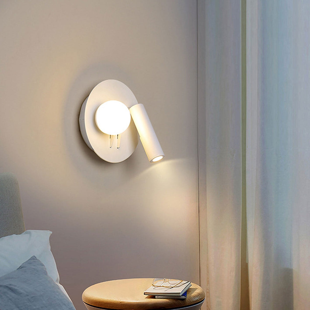 LumoForm Nordic LED Wandleuchte | Rund & Eckig | Minimalistisches Design | Leselampe mit Acryl & Eisen