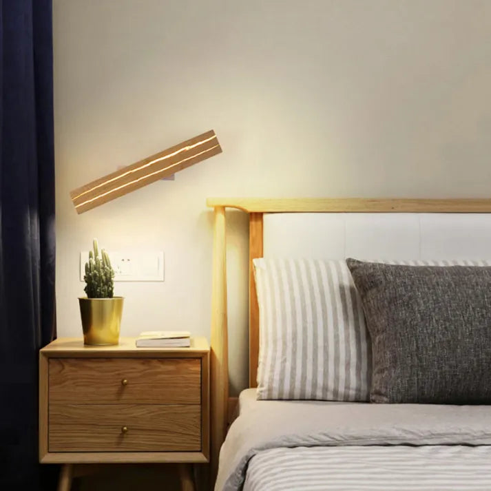 WoodCrack Moderne Holz-Wandleuchte | LED Wandlampe | Stilvolle Wohnraumbeleuchtung | Dekorative Beleuchtung