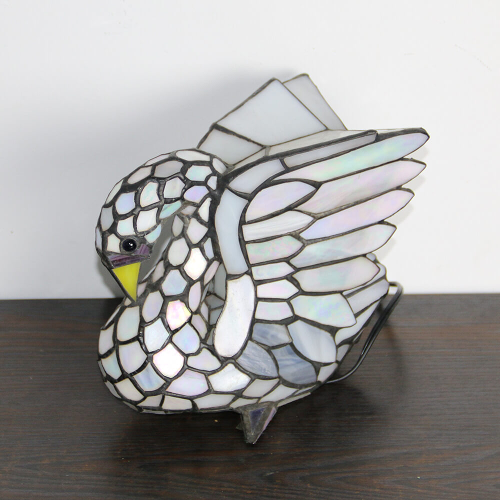 GlasVivo Tiermotive Tischlampe | Buntglas | Kreative Tiffany Deko | LED 1-Flammig