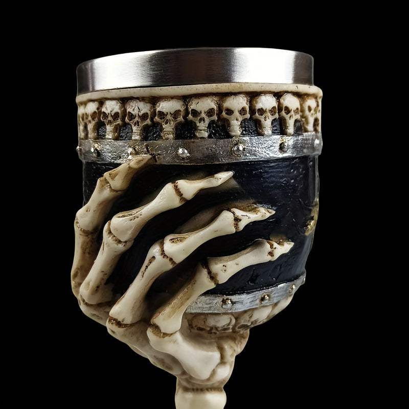 SkullGoblet Gothic Design Weinkelch | Skelett-Handgriff | 200ml Kapazität