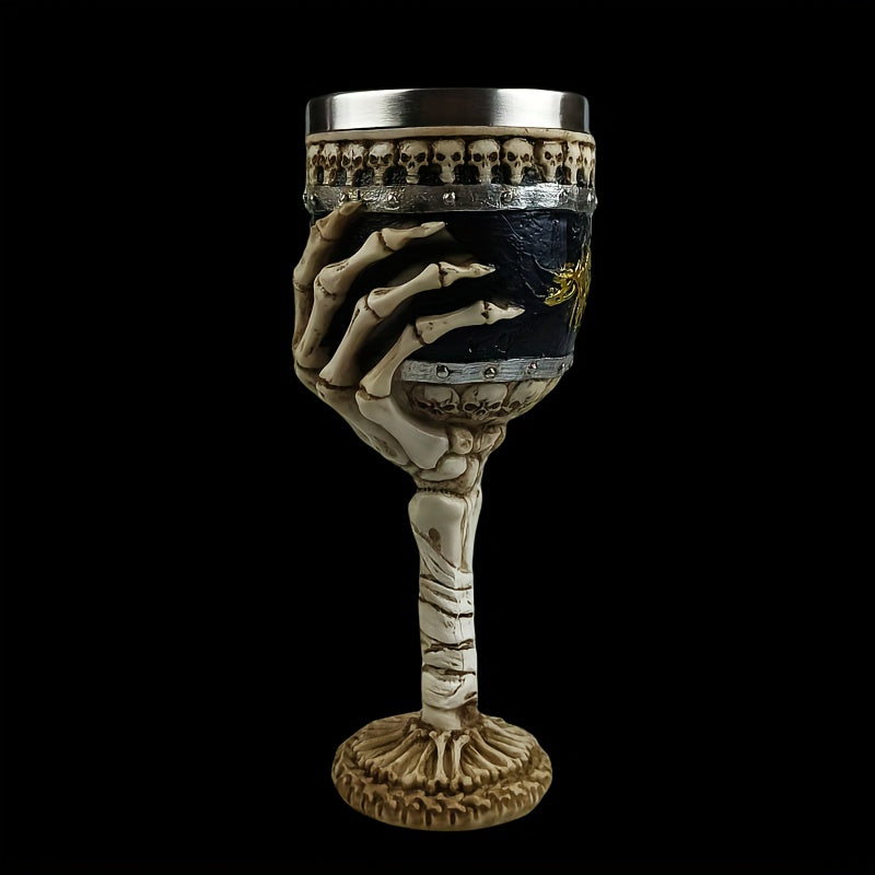 SkullGoblet Gothic Design Weinkelch | Skelett-Handgriff | 200ml Kapazität