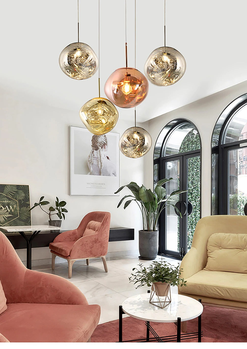 LumiPendant LED-Hängelampe | Modernes Design | Küche & Esszimmer | Pendelleuchte Rosegold | Energieeffizient