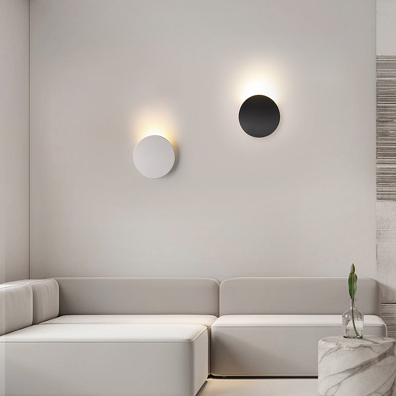 CurveLuxe Minimalistische LED Wandleuchte | Aluminium Rund | Warmweiß & Kaltweiß | Moderne Wandbeleuchtung