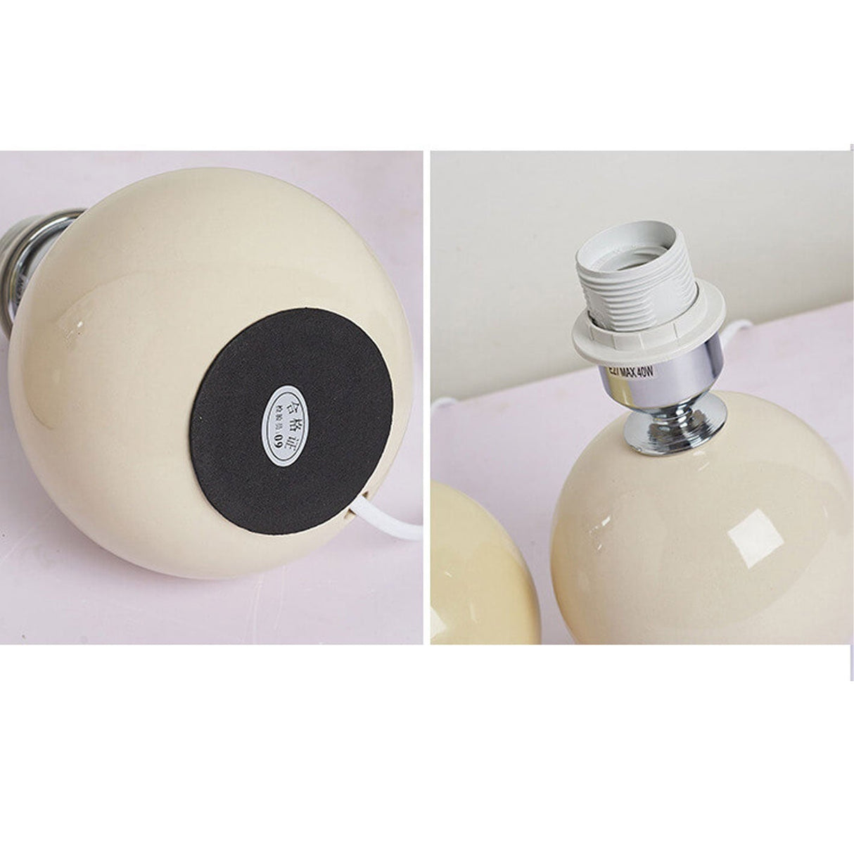 GlowEase Pleated Design Tischlampe | Keramikbasis | Stimmungslicht | Minimalistisches Design | Deko für Zuhause