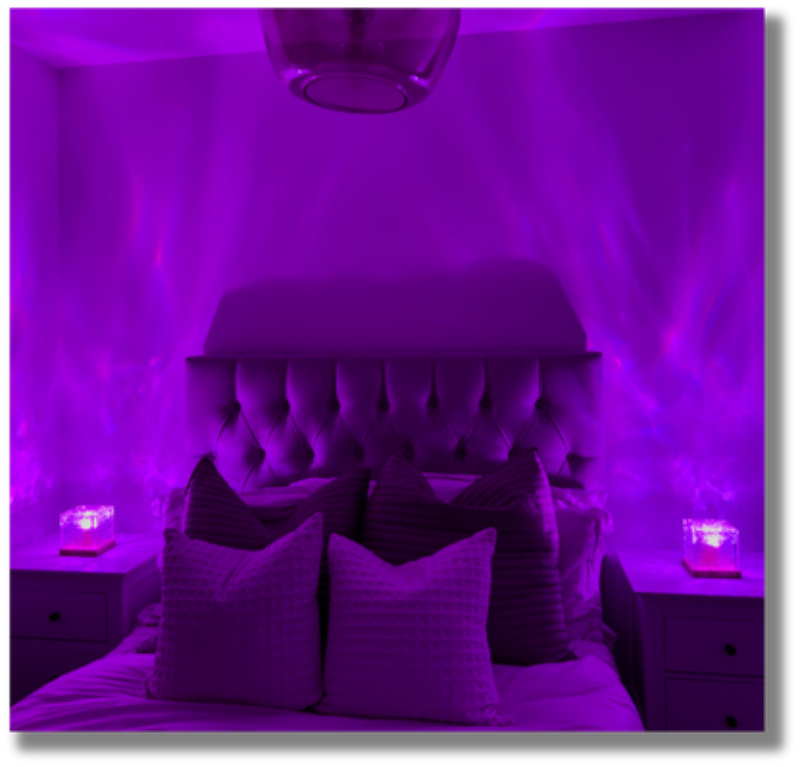 CrystalNova Dynamische LED-Projektionslampe | Kristalleffekte | Stimmungslicht | Dekorative Beleuchtung