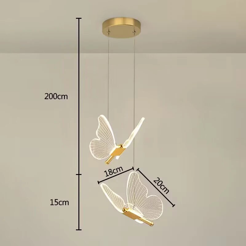 ButterGlow Hängeleuchte in Form eines Schmetterlings | Elegantes LED Design für Ihr Zuhause
