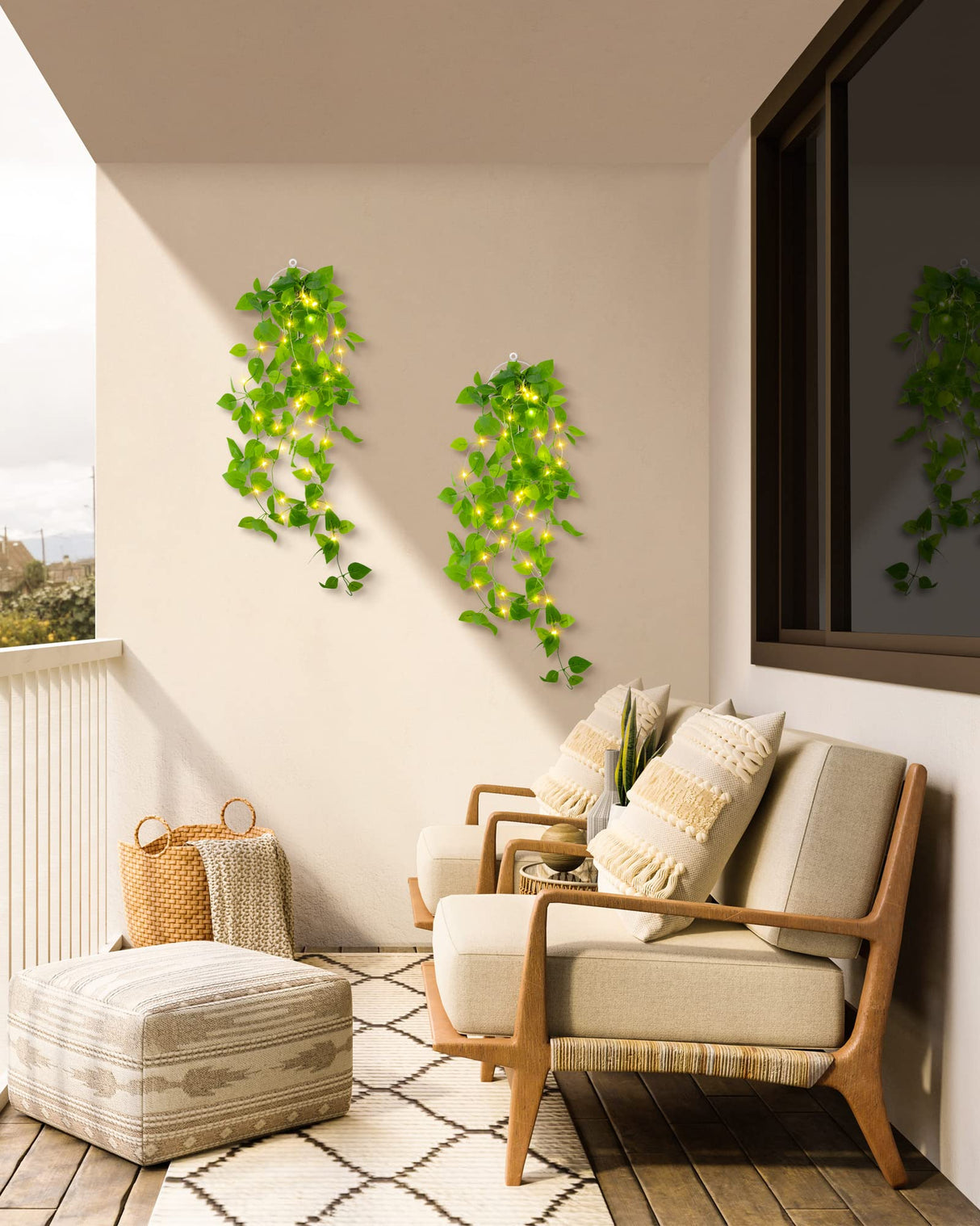 GlowIvy LED Efeuranke | Beleuchtete Kunstpflanze | Dekoration für Innen & Außen | Stimmungslicht