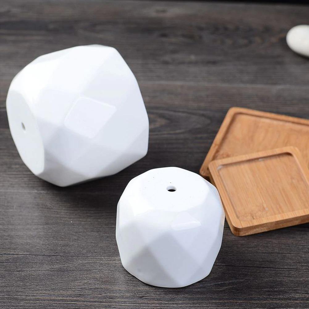 GeoBloom Runde Diamant Keramik Sukkulententöpfe | Modernes Design | Verschiedene Größen