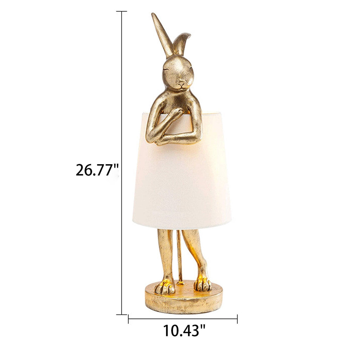 LunaBeam Nordic Rabbit LED Tischlampe | Kabellos | Stimmungslicht | Resin Design | Dekoration für Zuhause