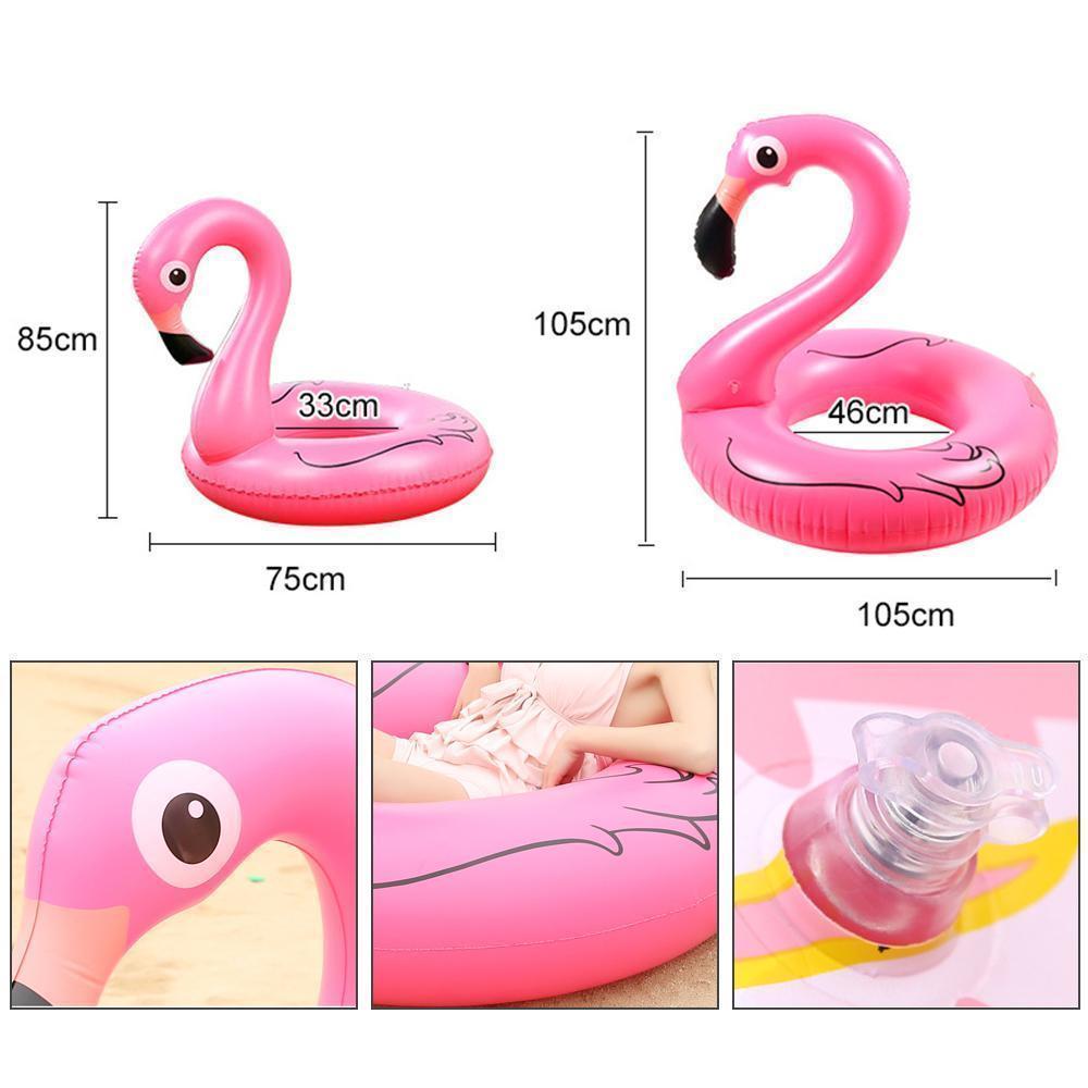 FloatEase Flamingo Pool-Schwimmring | Aufblasbarer XXL Schwimmreifen | Sommer-Pool-Spielzeug | Party-Deko