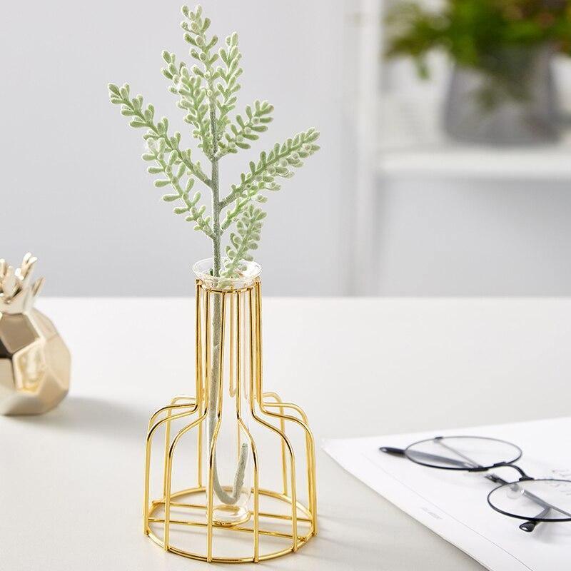 VaseTech Testrohr-Vase mit Metallständer | Modernes Design | Minimalistische Dekoration für Zuhause & Büro