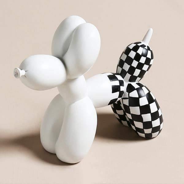PuppyPop - Checkered Balloon Animal Hunde | Dekoratives Highlight | Moderne Kunst Deko