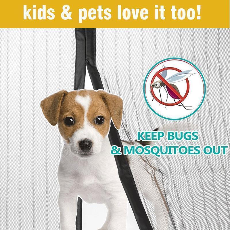 FlySafe Magnetisches Fliegengitter mit Vollflächigem Klettverschluss | Insektenschutz für Türen