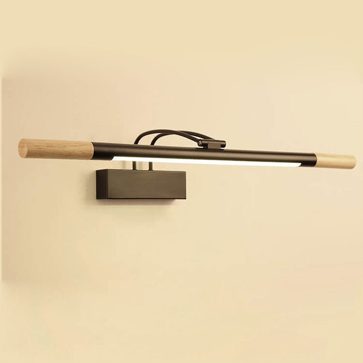 Arkluma Nordic LED Wandleuchte | Massivholz | Geschwungener Arm | Warmes oder Weißes Licht