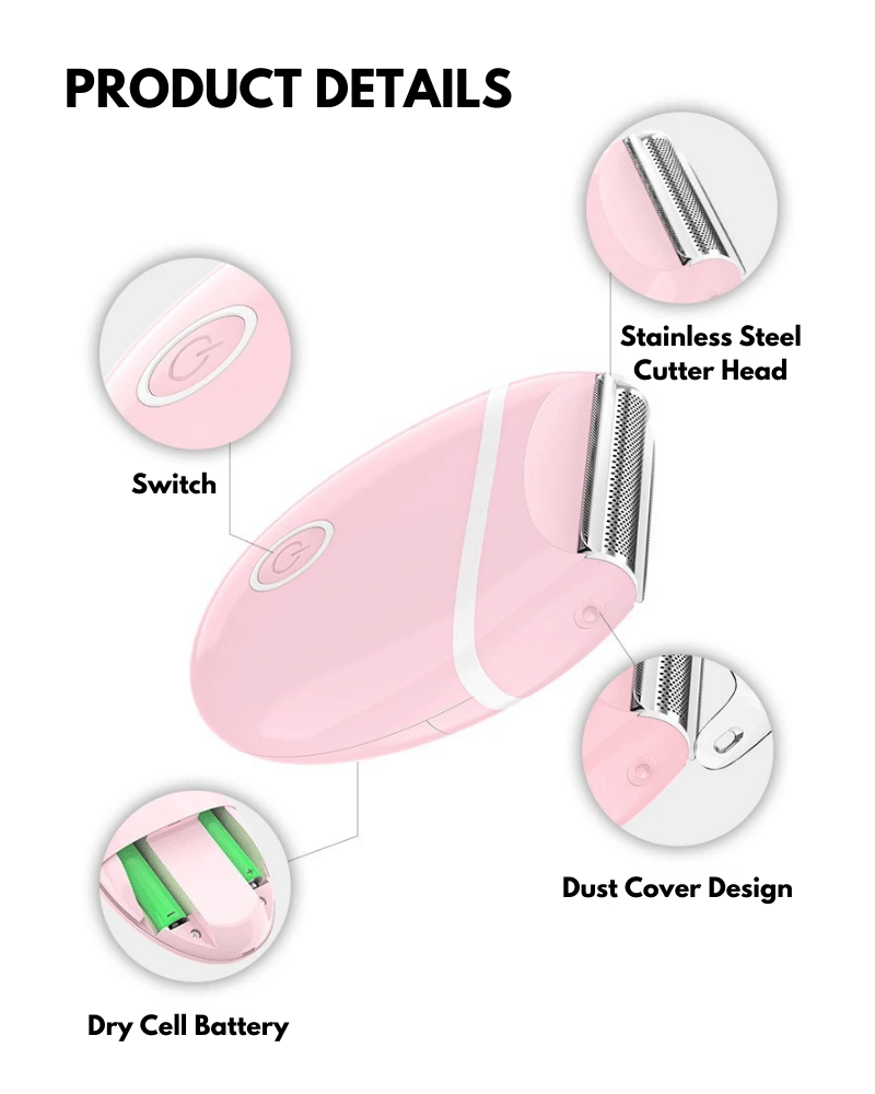 SmoothLady 2.0 Elektrischer Damenrasierer | Kabelloser Nass- & Trockenrasierer | Hautschonende Haarentfernung