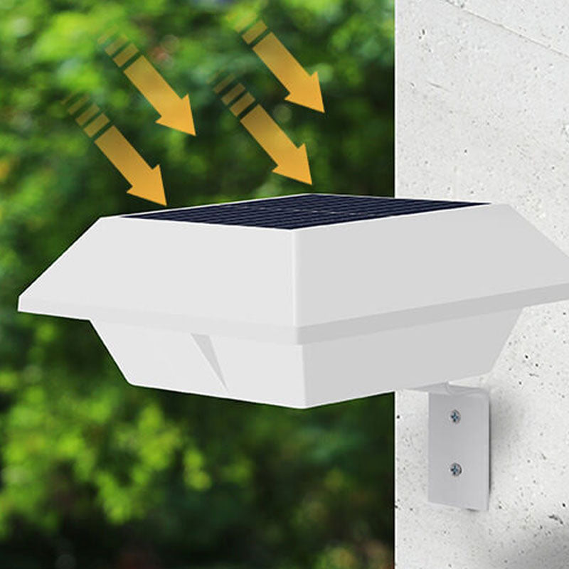 LumiUFO Solar LED Wandleuchte | Solarbetrieben | Zaun- und Außenbeleuchtung | Warm- & Weißlicht