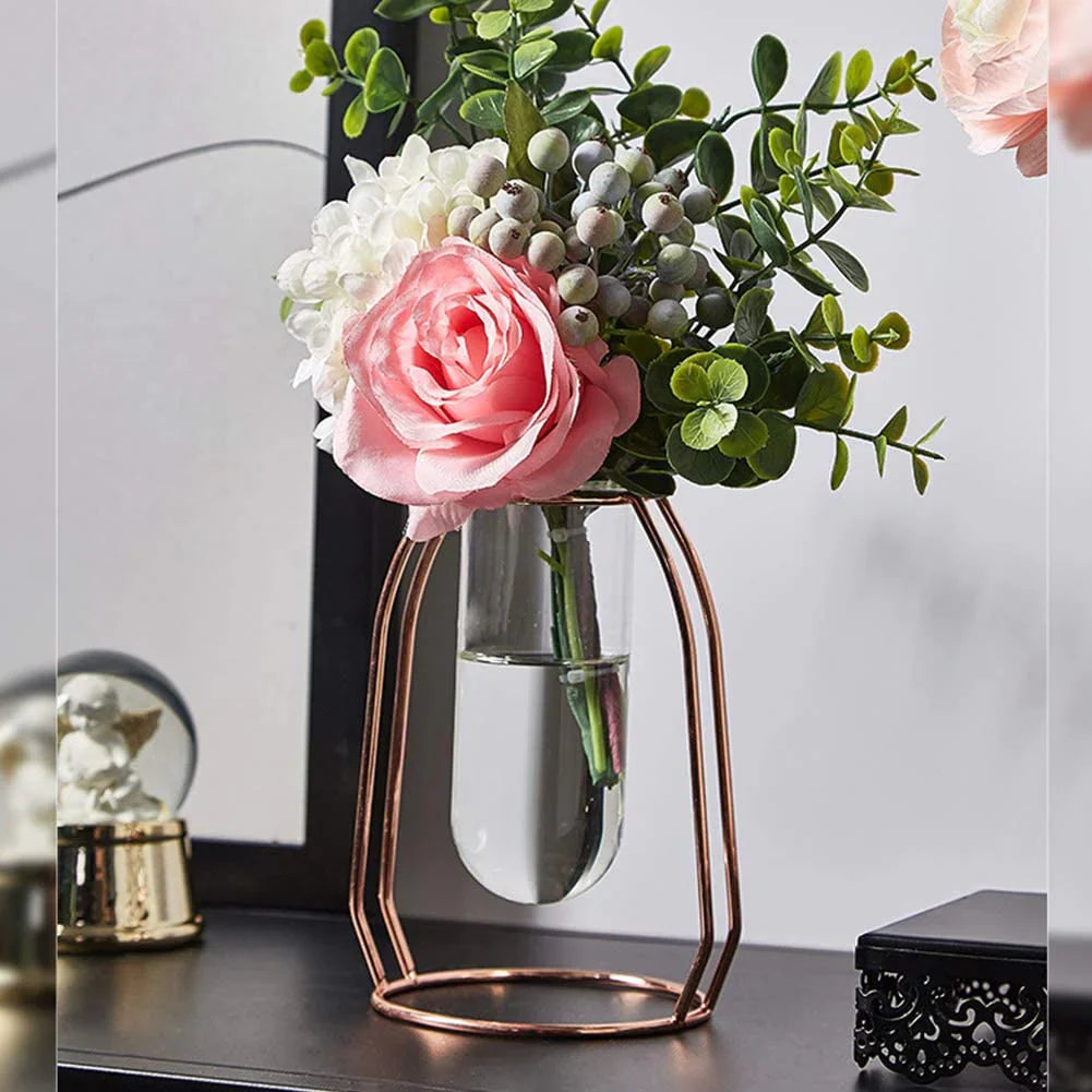 FloraHaven Propagation Vase | Nordic Design Blumenhalter | Glas Test Tube Pflanzgefäß | Deko für Zuhause