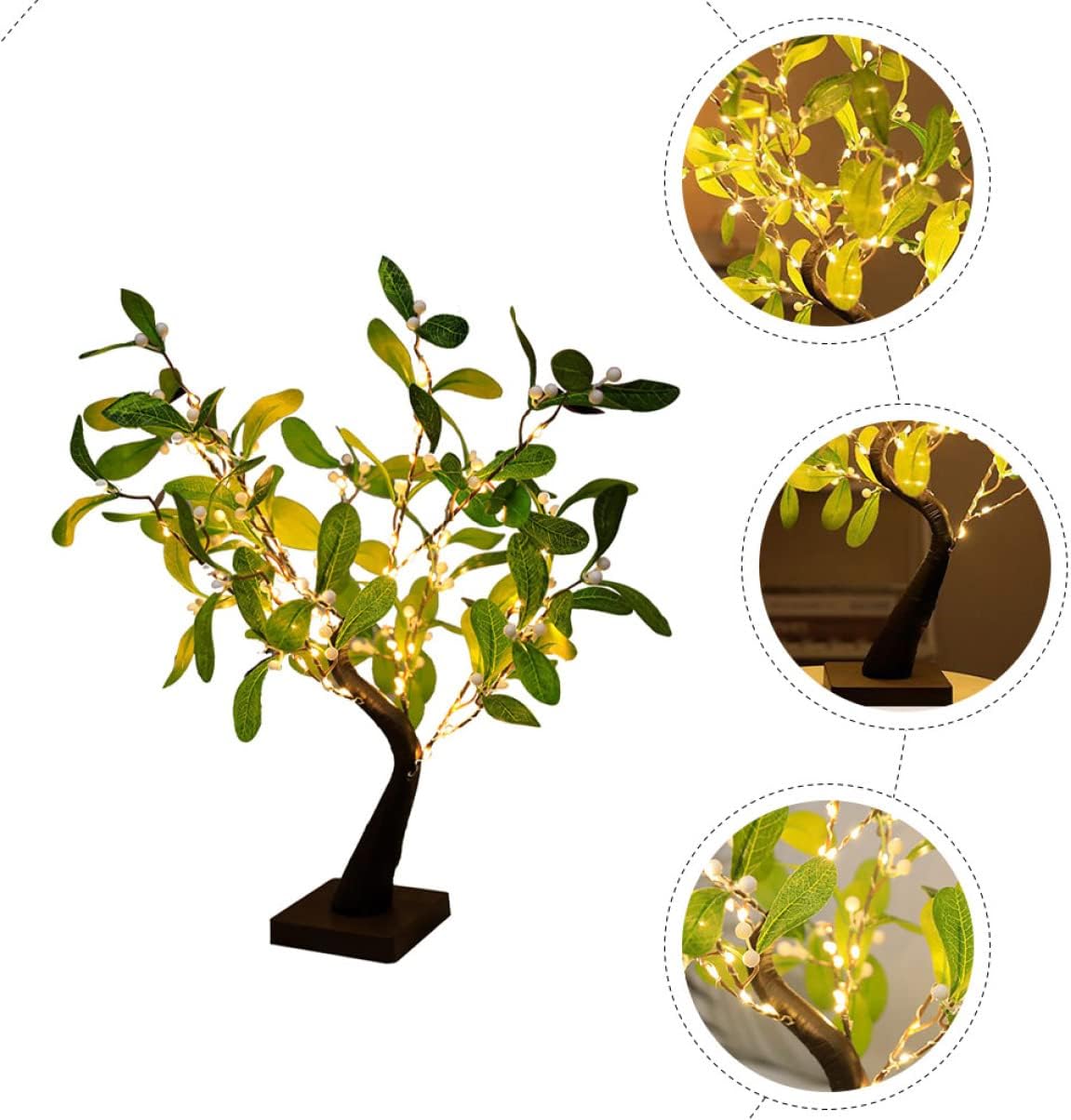 GinkoGlow Weihnachten LED Baumlichter | Festliche Ginkgo-Dekoration | Warmweißes Licht | Indoor & Outdoor