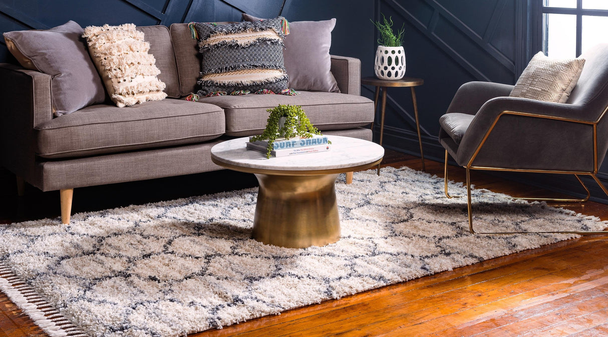 ShaggyLux - Moderner Hochflor Teppich mit Muster | Weich & Kuschelig | Perfekte Wohnraumdeko