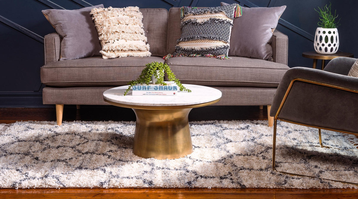 ShaggyLux - Moderner Hochflor Teppich mit Muster | Weich & Kuschelig | Perfekte Wohnraumdeko