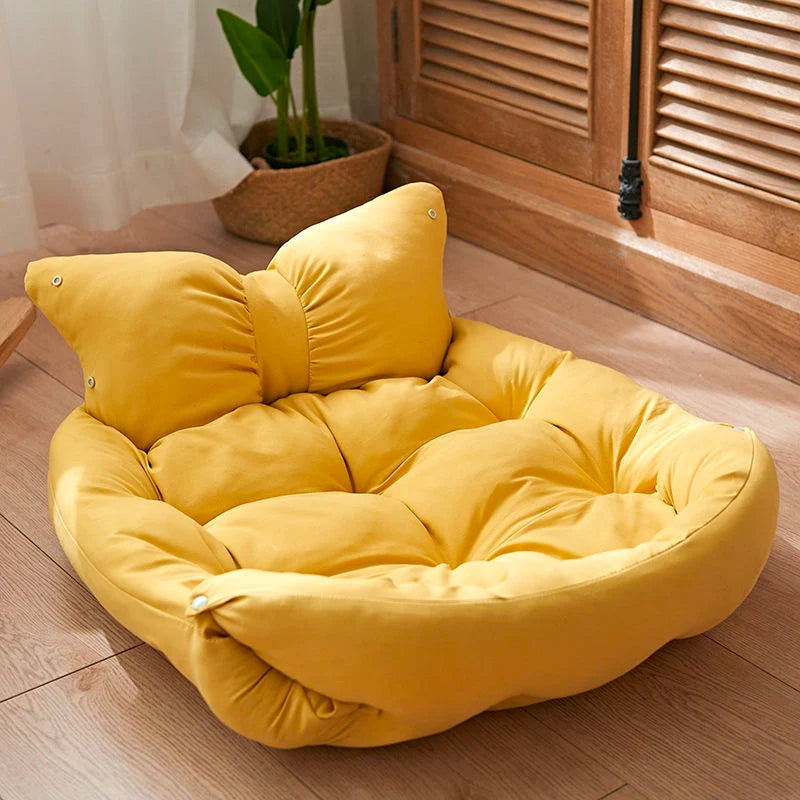 PurrNest Multifunktionales Plüsch Katzenbett | Katzenmatte & Schlafplatz | Bequem & Kuschelig | Modernes Design