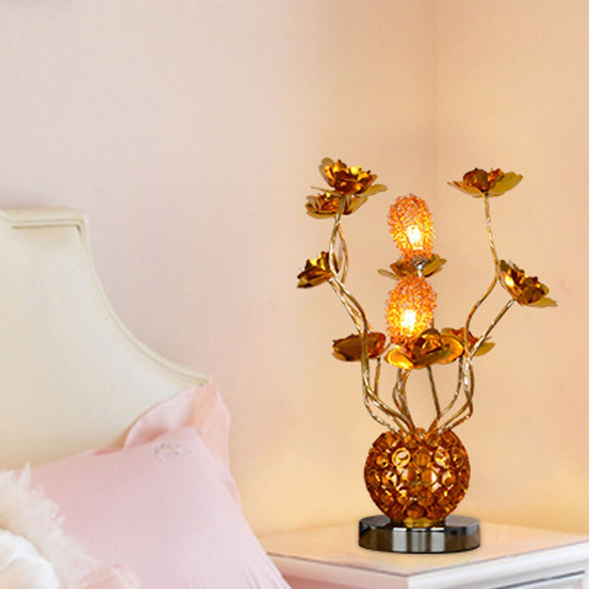 RoséLumina Aluminium LED Tischlampe | Elegantes Design | Stimmungslicht | Leselampe | Deko für Zuhause