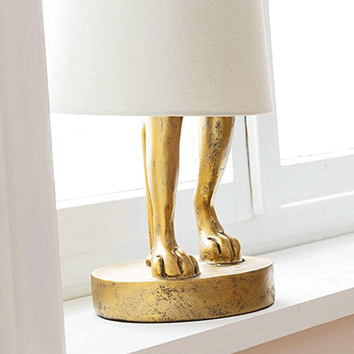 LunaBeam Nordic Rabbit LED Tischlampe | Kabellos | Stimmungslicht | Resin Design | Dekoration für Zuhause