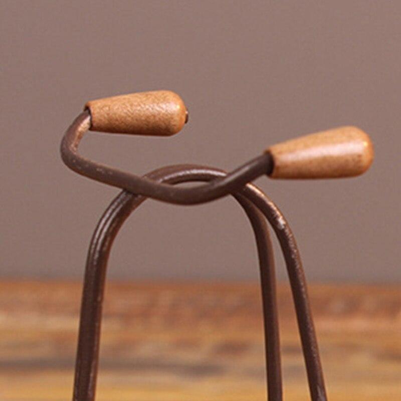 CycleCharm Dreirad-Pflanzgefäß aus Schmiedeeisen mit Holzbox | Stilvolle Tischdekoration | Pflanzenhalter für Zuhause