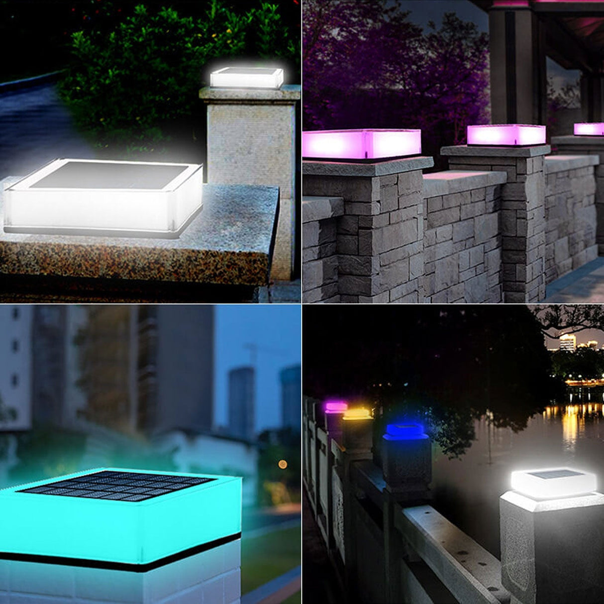 SolarAura RGB Solarleuchte für Außenbereiche | Moderne Gartenbeleuchtung | RGB & Warmweiß | Umweltschonend