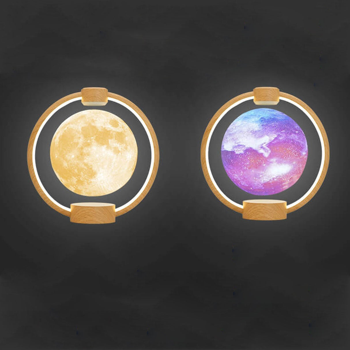 LunarMagix LED Schreibtischlampe | Maglev Mond-Design | Farbwechsel-Nachtlicht | Dekorative Beleuchtung