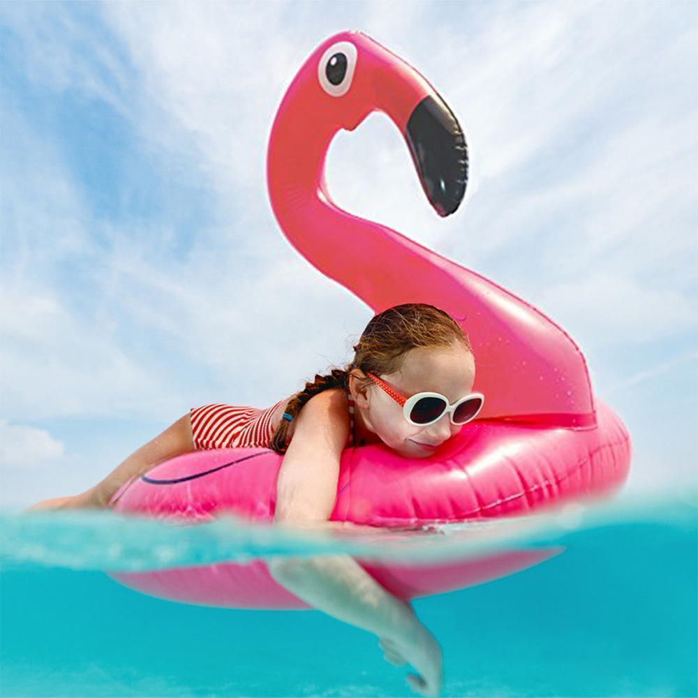 FloatEase Flamingo Pool-Schwimmring | Aufblasbarer XXL Schwimmreifen | Sommer-Pool-Spielzeug | Party-Deko