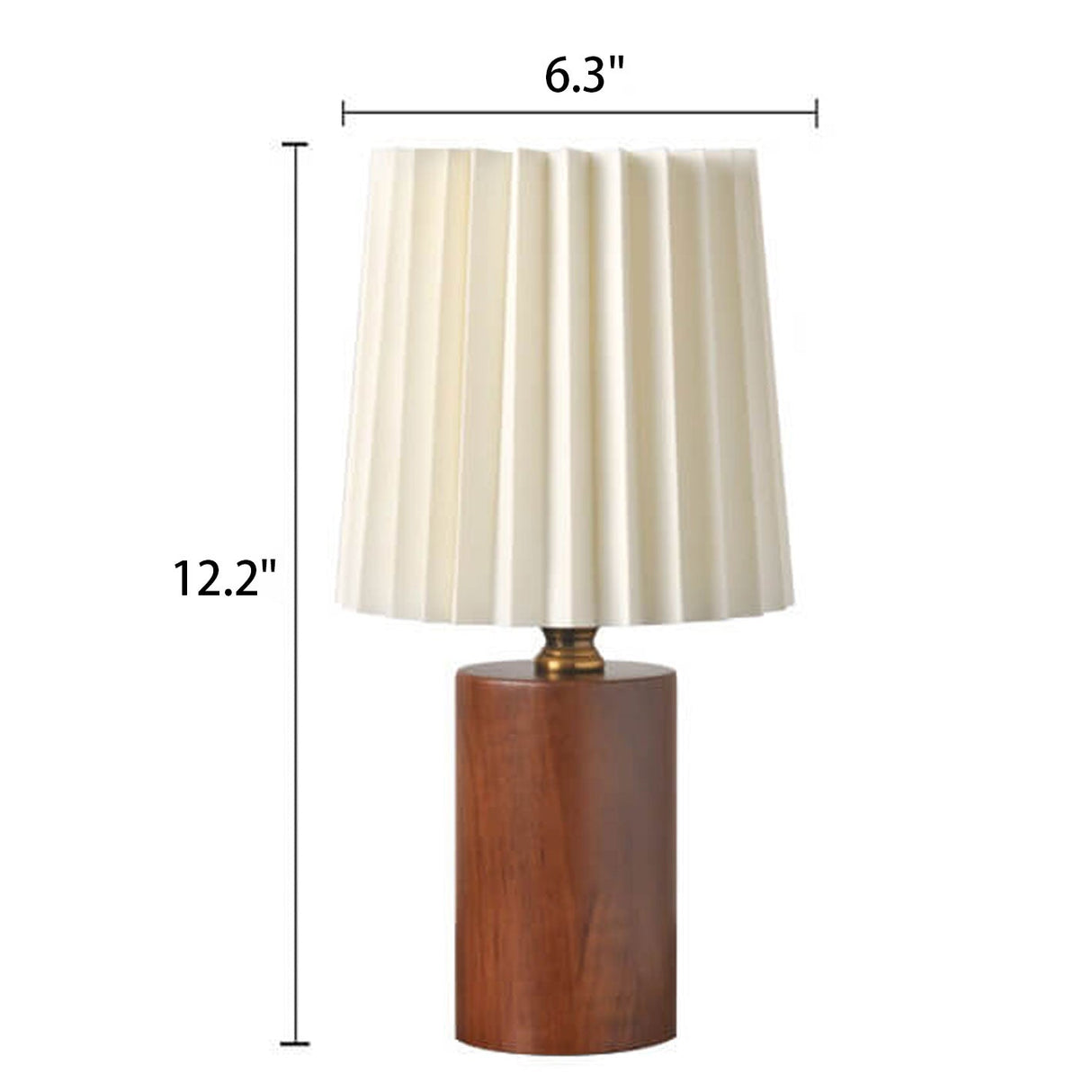 AuroraPleat Vintage Korean Tischlampe | Holzfuß | Gefalteter Lampenschirm | 1-Licht Design