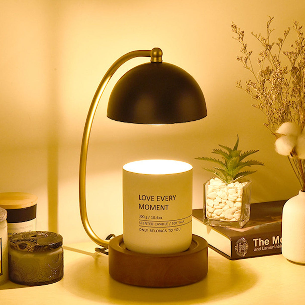 Lumivine Arto LED Tischlampe | Japanisches Design | Dimmbare Wachsoptik | Kreative Beleuchtung