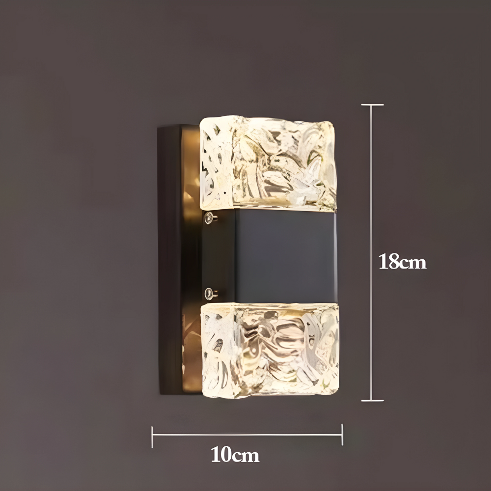 GlaciaLuxe LED Wandleuchte | Kristalldesign | Elegante Beleuchtung | Modern & Luxuriös