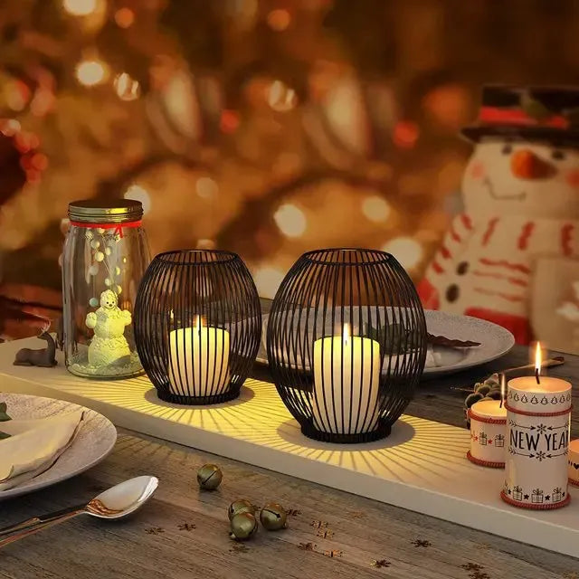 GlowIron Eleganter Eisen-Kerzenhalter | Moderner Kerzenständer | Dekoration für Zuhause