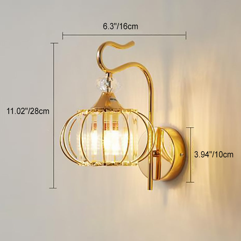 RadiantVell Wandlampe im modernen Minimalismus | Ovaler Kristall-Zylinder | 1 Licht | Elegantes Design für Schlafzimmer & Wohnzimmer