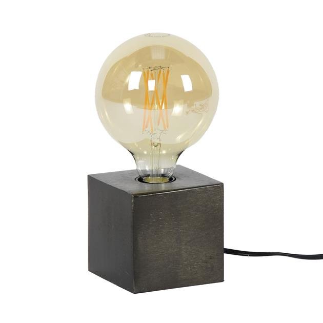 RustikBloc Industrielle Tischlampe | Retro Design | Perfekte Beleuchtung für Schreibtisch & Wohnzimmer | In Bronze, Schwarz & Kupfer erhältlich